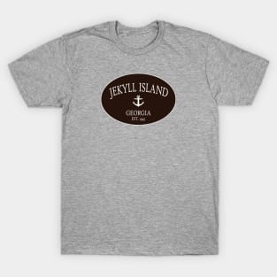 Jekyll Island Georgia Sea Islands Anchor Brown T-Shirt